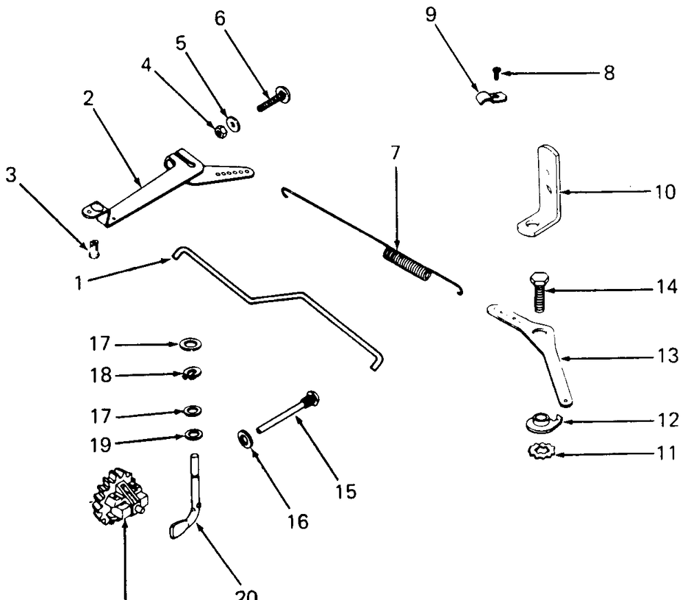 Governor (Model 2072) Diagram and Parts List for 1872 2072-756300-799999-147730100-148720100-148730100-149720100-149730100 Cub Cadet Lawn Tractor
